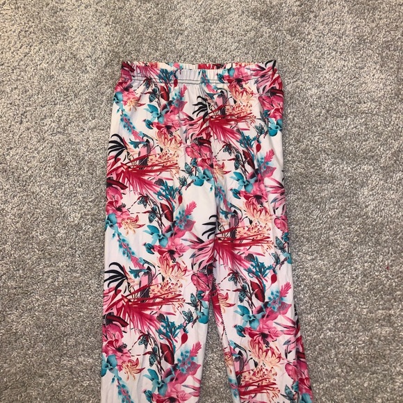 WinWin Pink & Blue Tropical Leggings size S-L - Picture 4 of 10